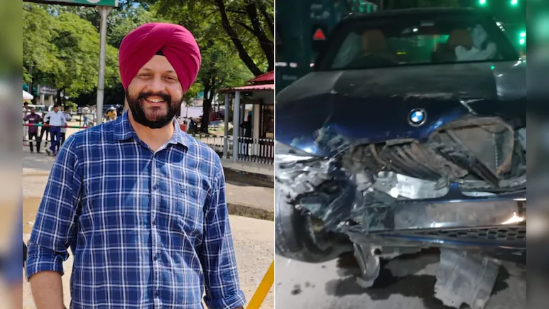 delhi bmw accident deputy secretary of finance department dies after being hit by bmw